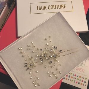 Hair Couture 3 piece crystal Pearl set
